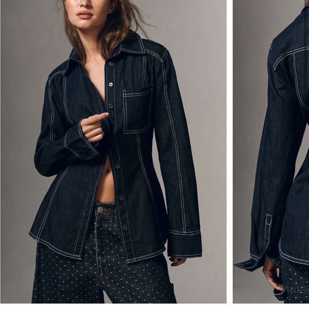 Pilcro Indigo Denim Shirt